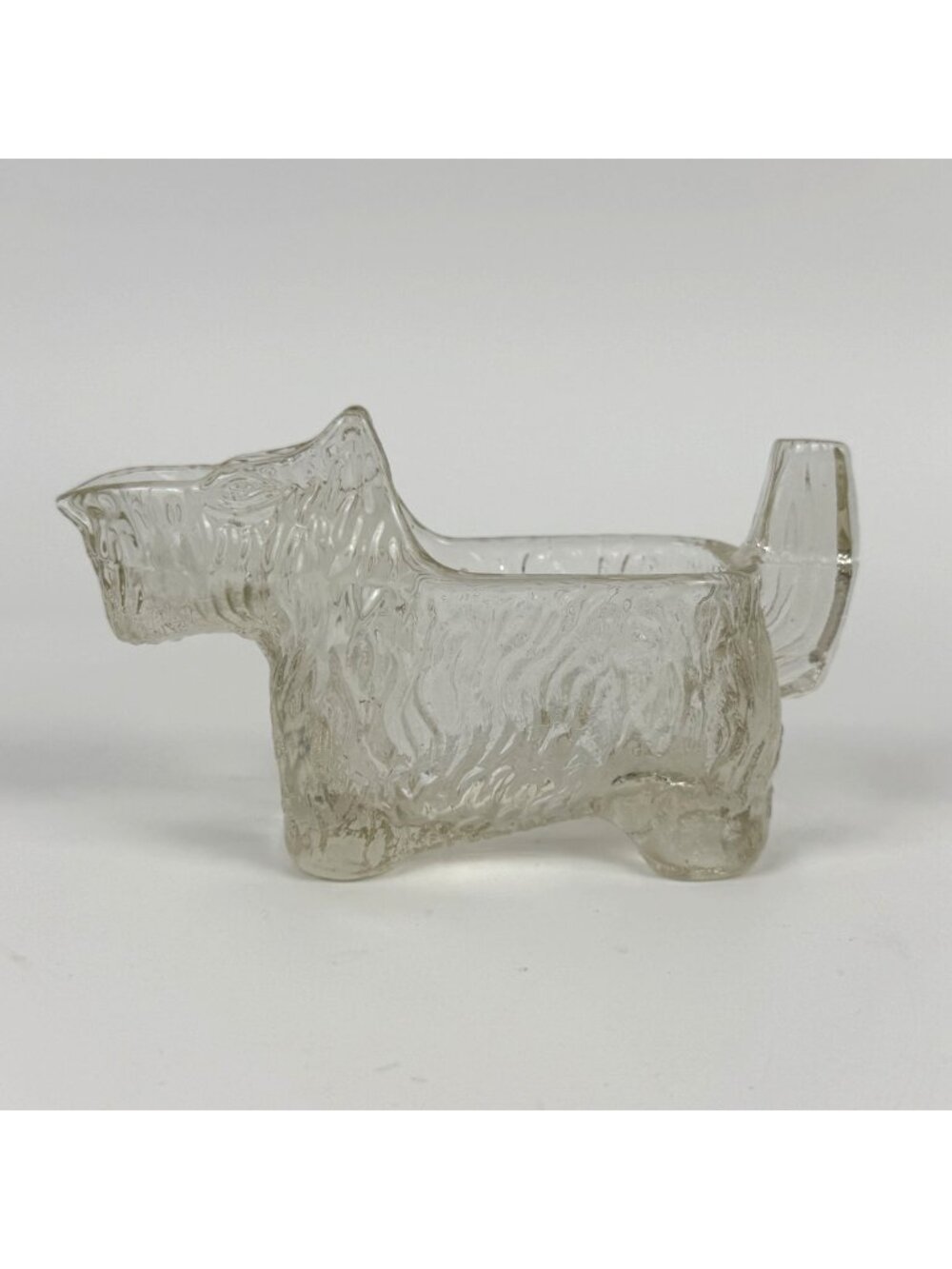 Vintage LE Smith Company 1930s Scottish Terrier Pressed Glass Creamer